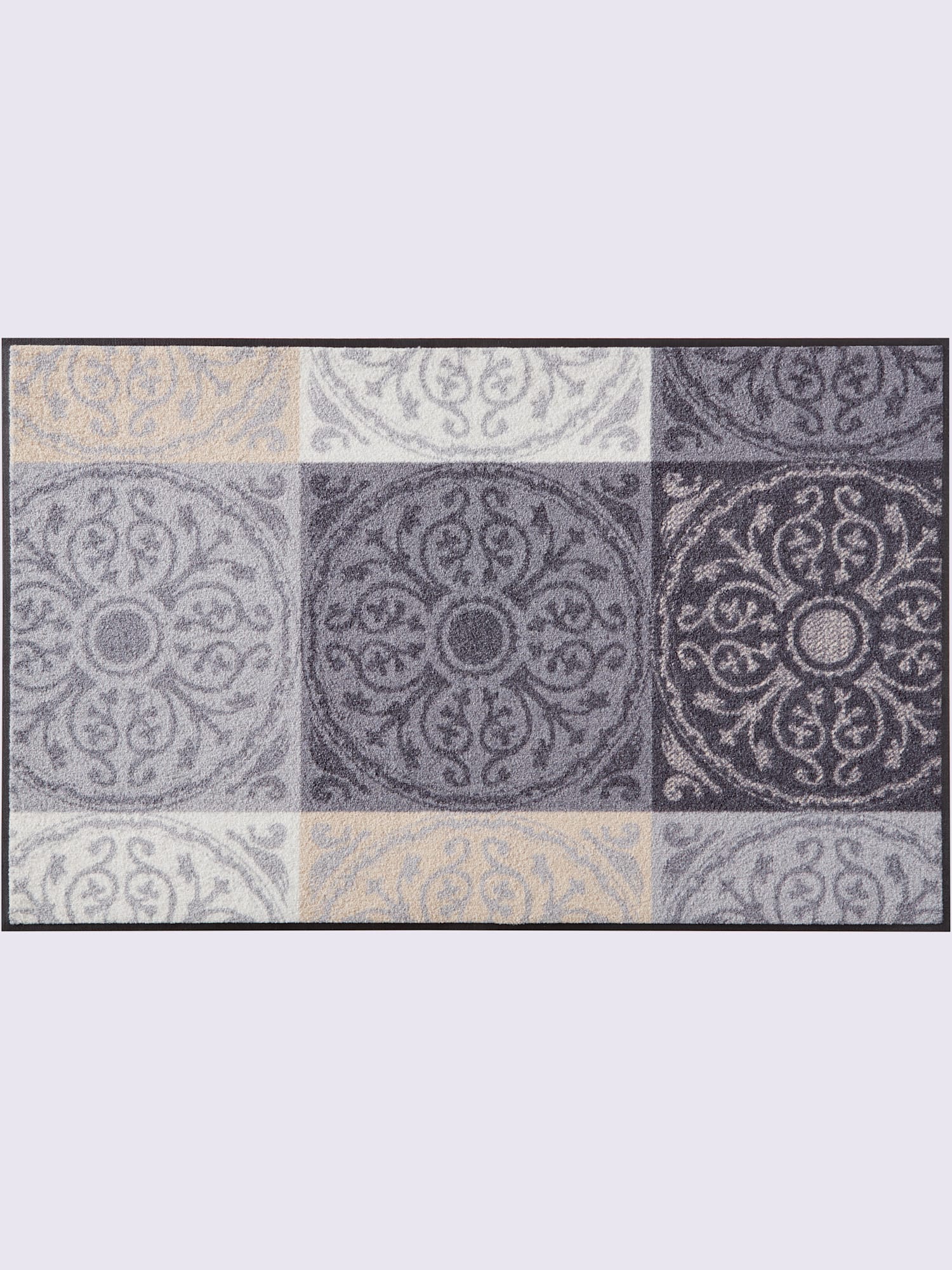 Paillasson polyamide très résistant, couleur : gris moyen uni, taille 75x190 cm, marque helline home, 100% polyamide - helline