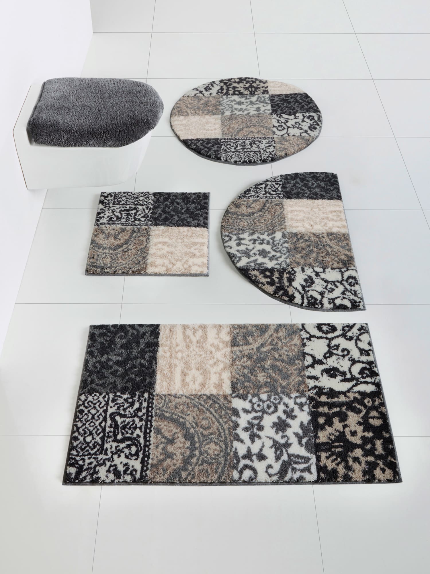 Tapis de bain acrylique, couleur marron, taille 47x50 cm - 45x50 cm, marque helline home - helline