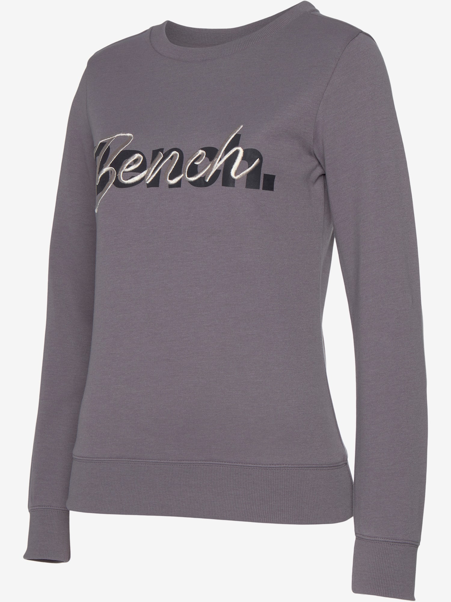 Sweatshirt basique avec logo imprimé et broderie, couleur violet, taille 42/44, marque Bench. Loungewear - helline