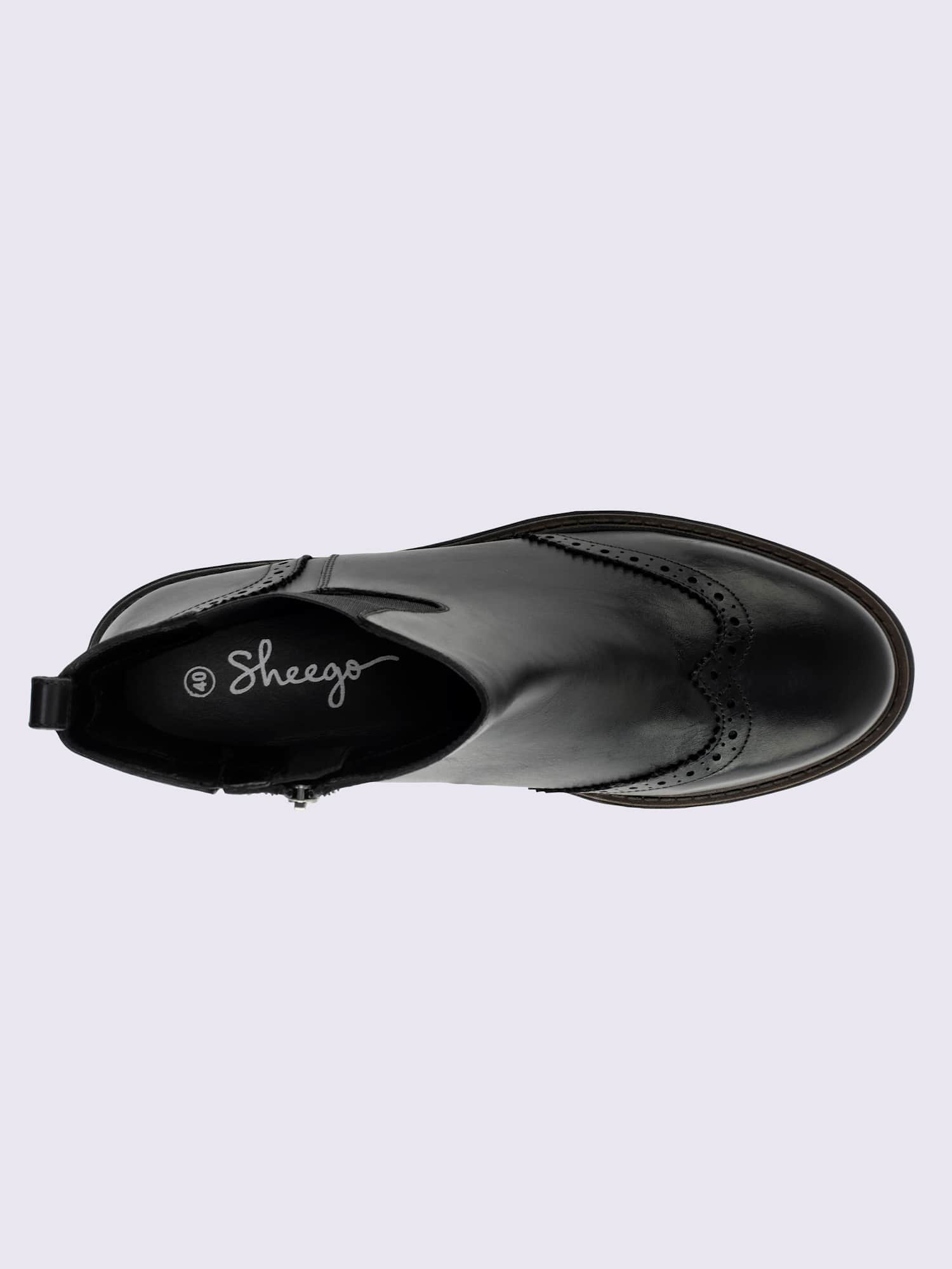 Bottines largeur g*, noir uni, taille 42, Sheego - helline