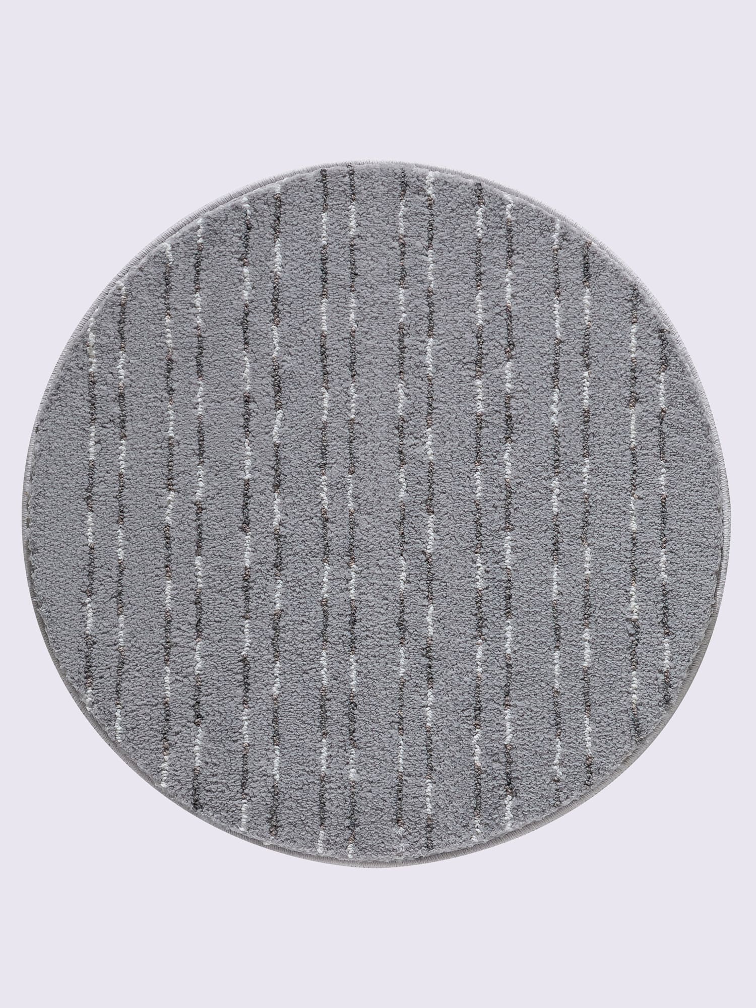 Tapis de bain polyester facile à entretenir, gris moyen uni, taille 60x100 cm, helline home - helline