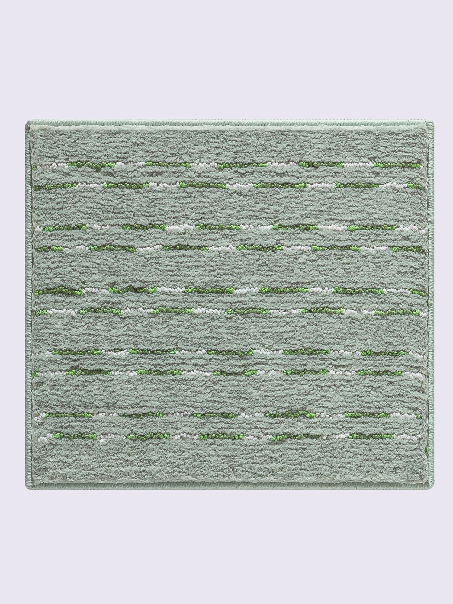 Tapis de bain polyester facile à entretenir, couleur : vert clair uni, taille 80x150 cm, marque helline home, 100% polyester - helline