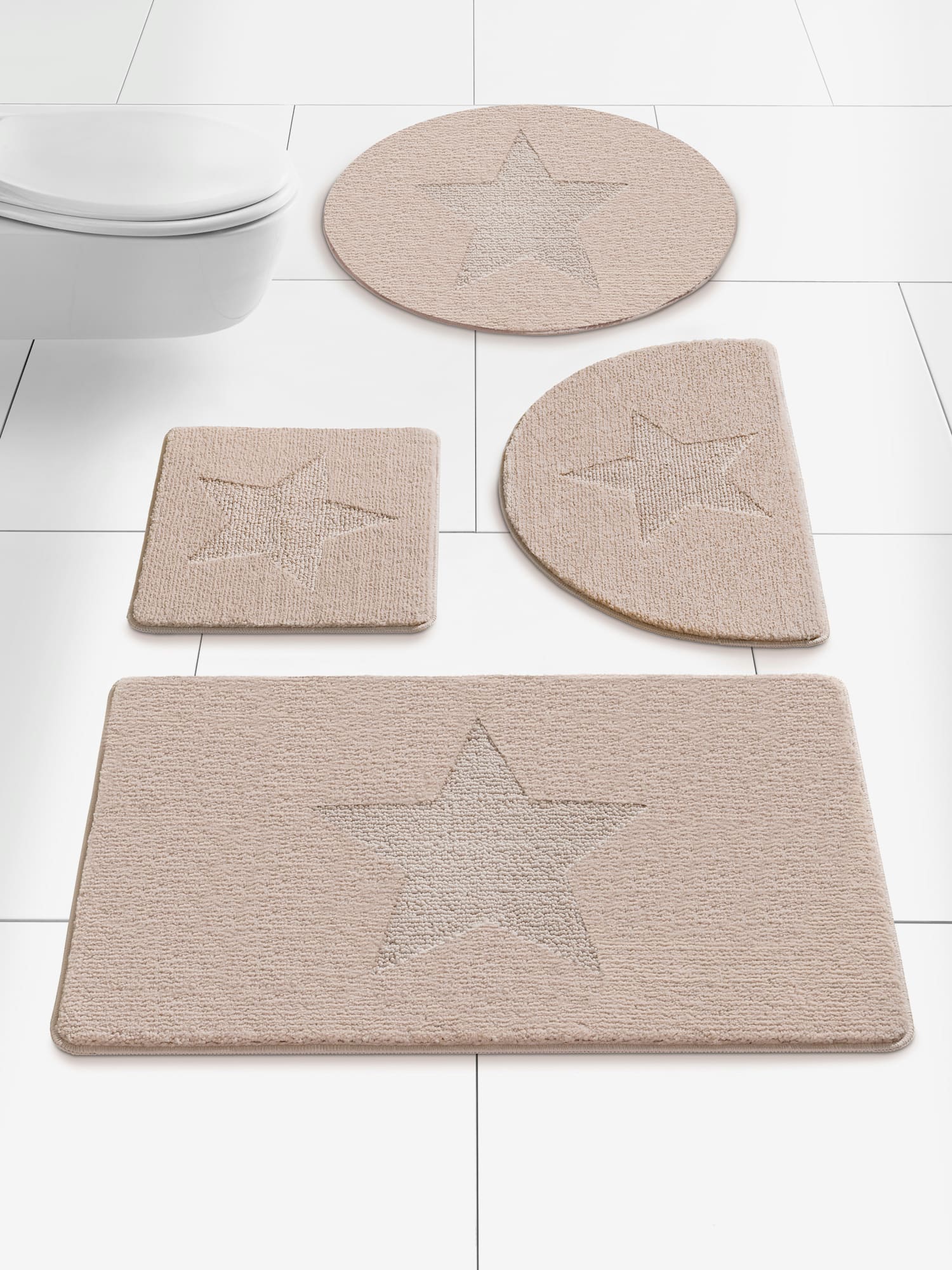 Tapis de bain polyester facile à entretenir, couleur : marron clair uni, taille 80x150 cm, marque helline home, 100% polyester - helline