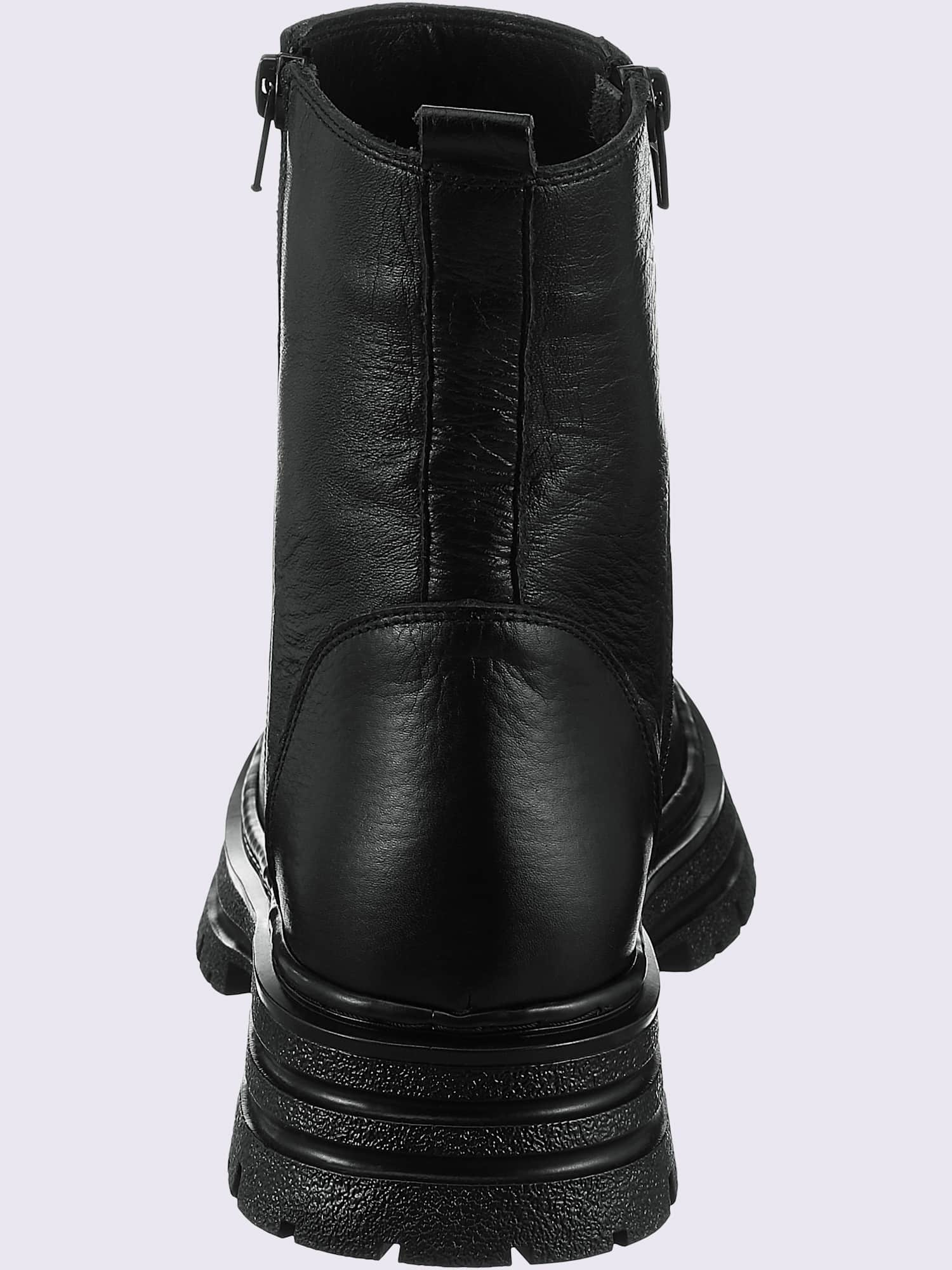 Bottines cuir d'agneau nappa très doux, noir uni, taille 38 - helline