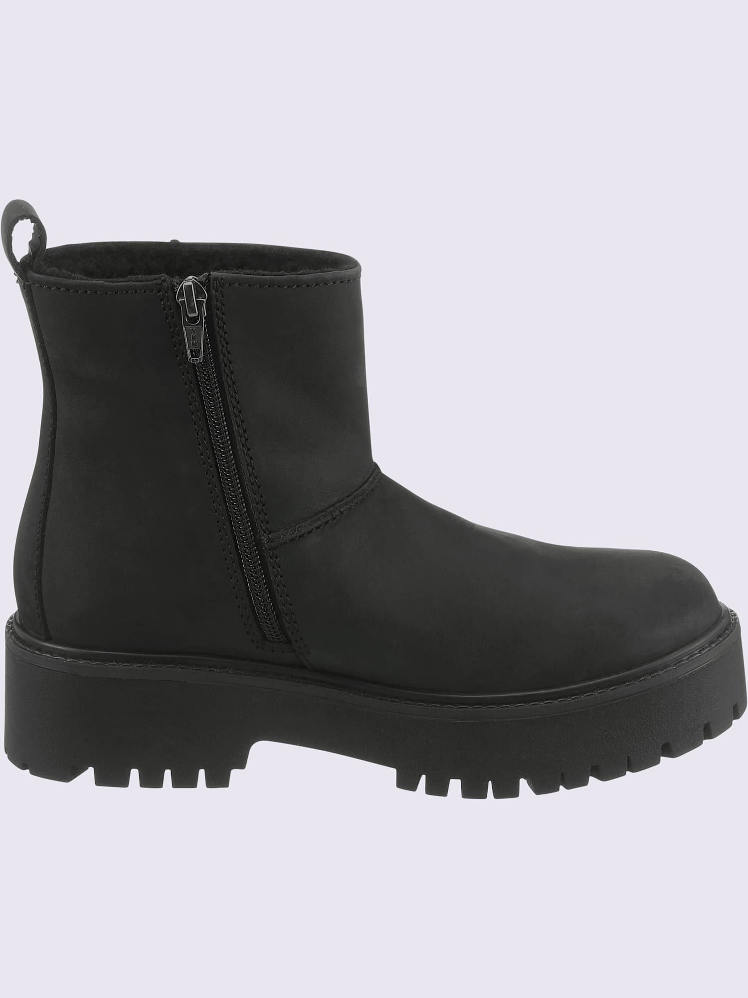 Bottines cuir vachette, noir uni, taille 37 - helline