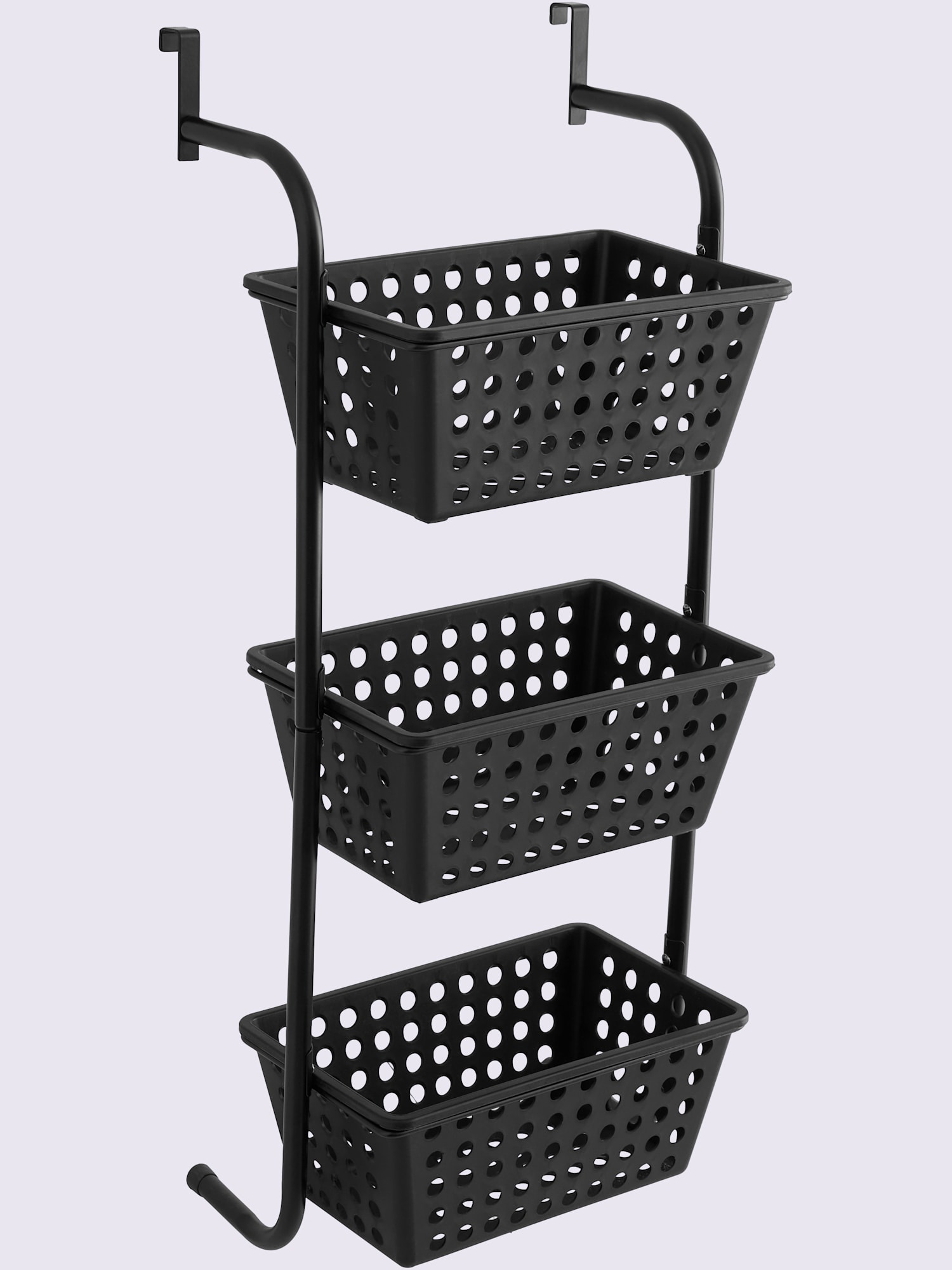 Étagère à suspendre métal, noir uni, taille H/l/P env. 78x32x24 cm, helline home - helline