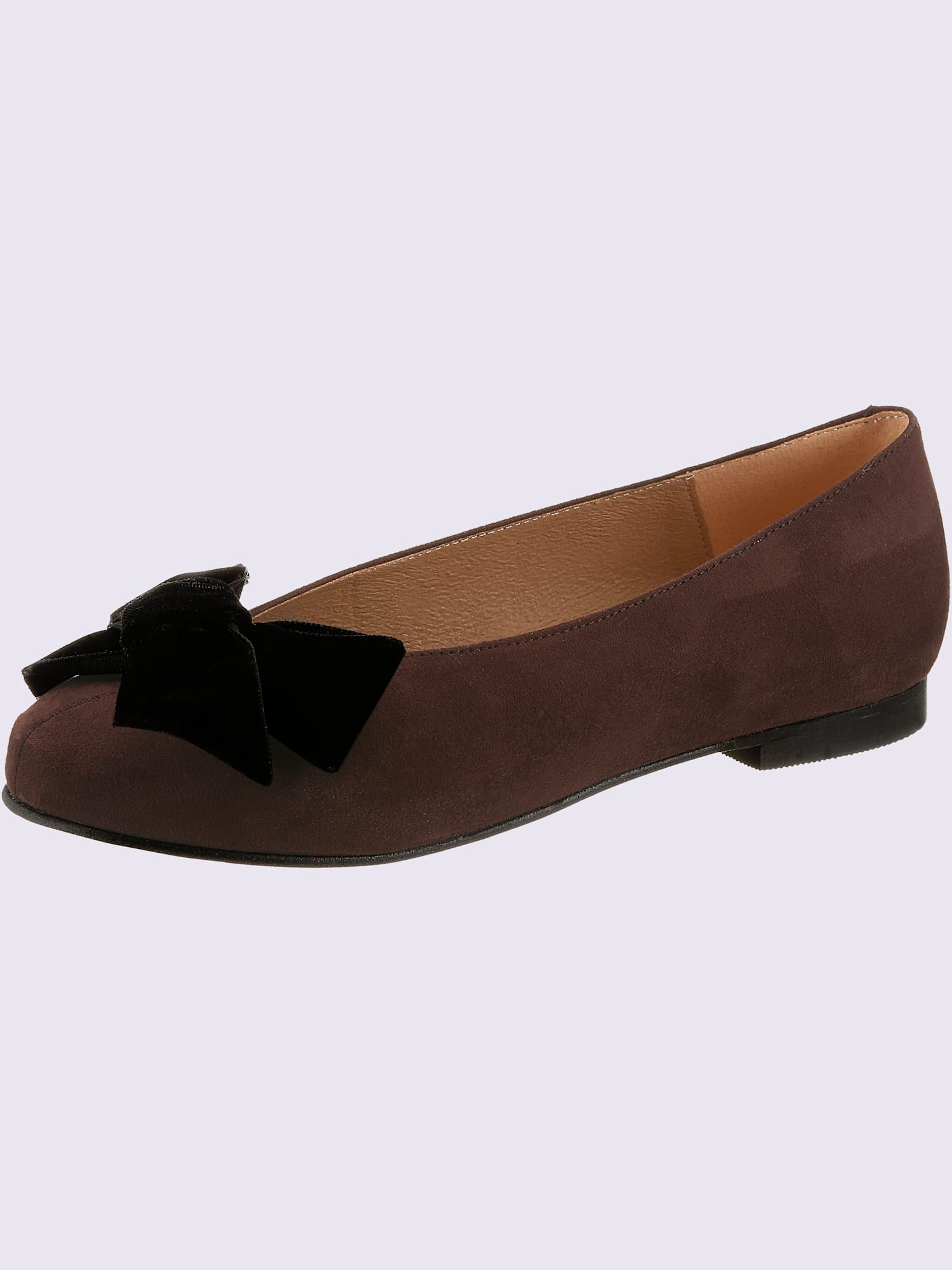 Ballerines de fabrication espagnole, couleur : marron foncé à motifs, taille 39, 100% textile - helline