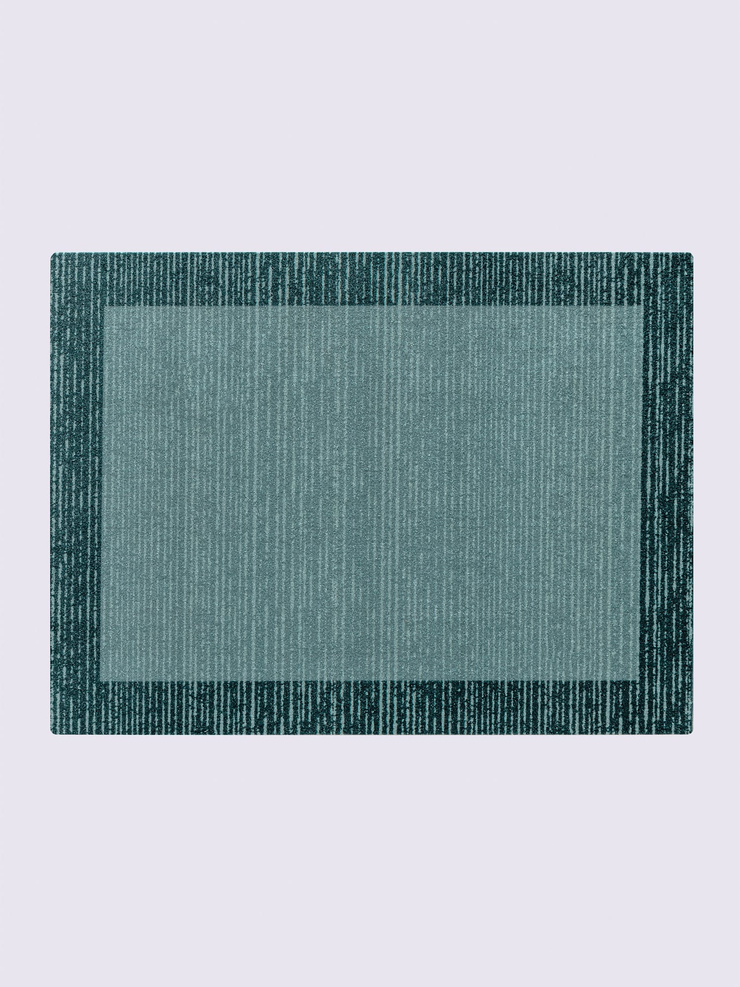 Paillasson pour intérieur et zone extérieure couverte, couleur : bleu turquoise foncé uni, taille 90x120 cm, marque helline home, 100% polyamide -