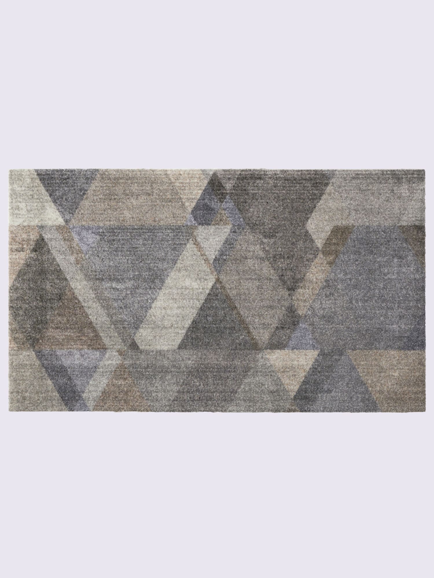 Paillasson pour intérieur et zone extérieure couverte, couleur : gris moyen uni, taille 110x175 cm, marque helline home, 100% polyamide - helline