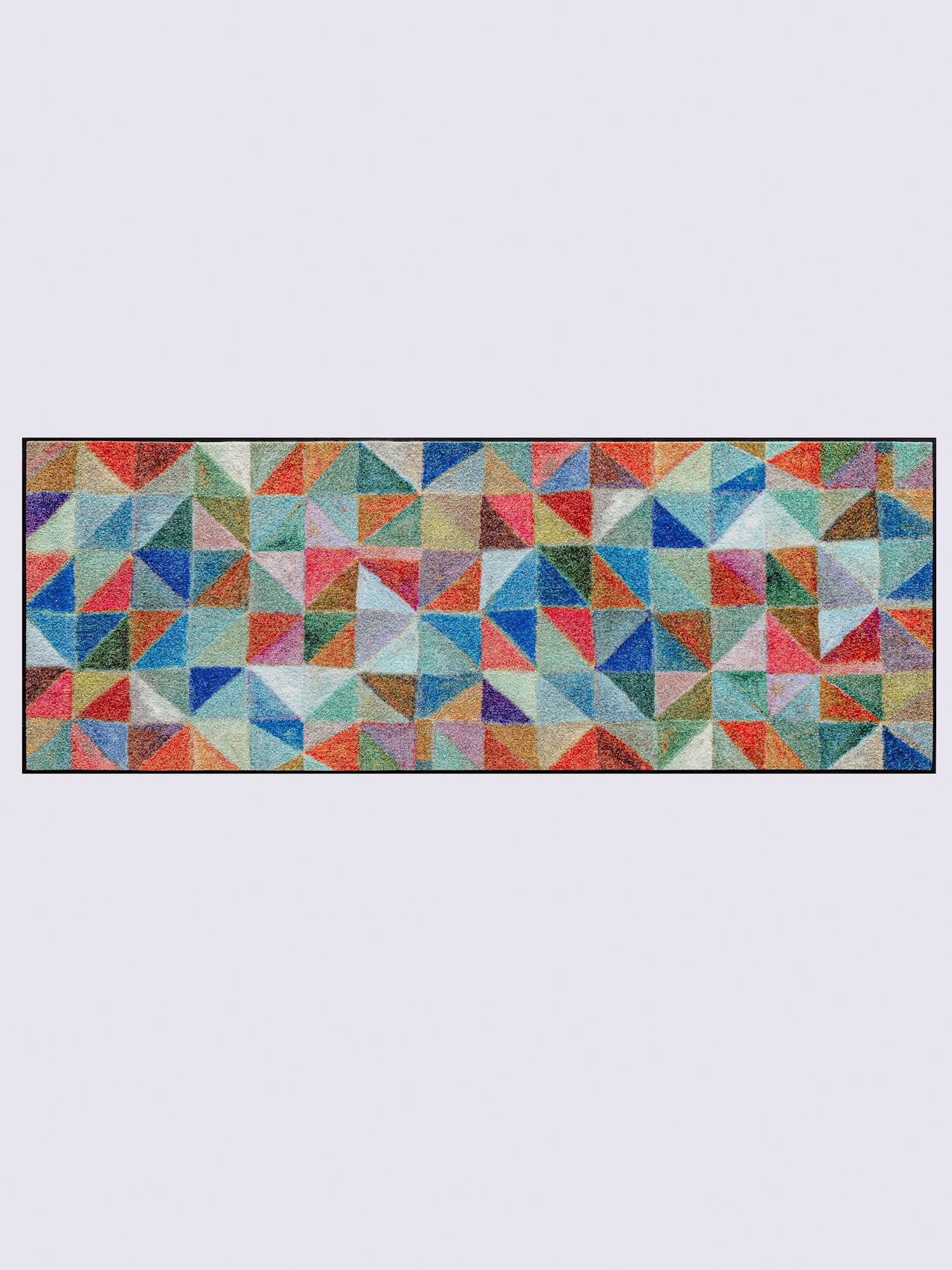 Paillasson pour intérieur et zone extérieure couverte, couleur : bleu moyen uni, taille 50x75 cm, marque helline home, 100% polyamide - helline