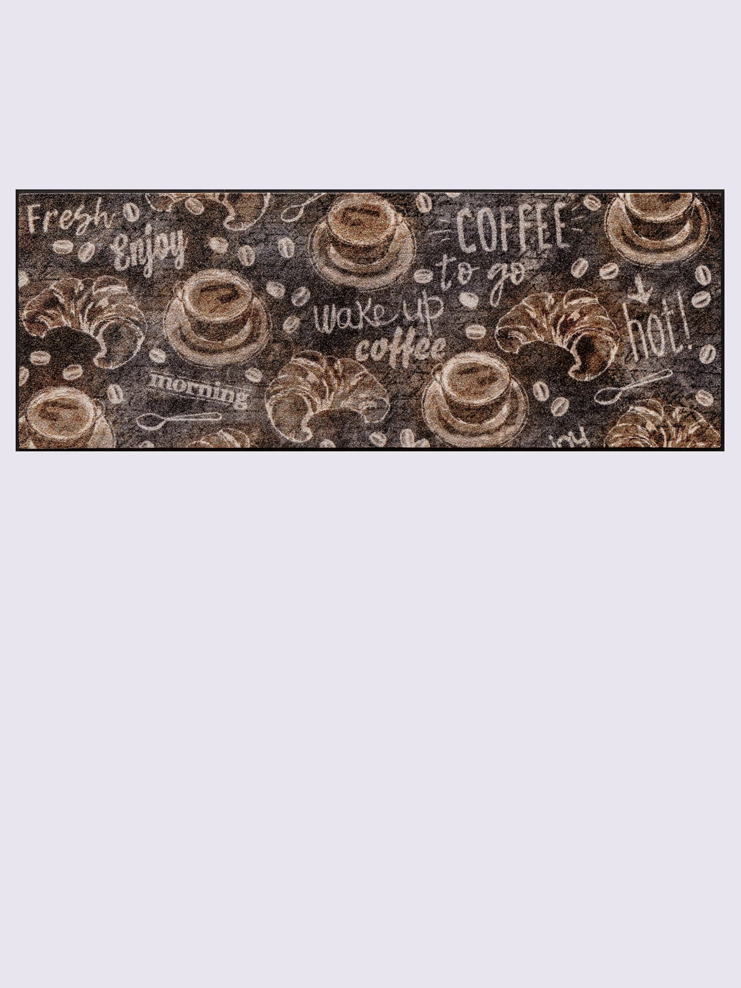 Paillasson pour intérieur et zone extérieure couverte, couleur : gris moyen à motifs, taille 50x75 cm, marque helline home, 100% polyamide - helline