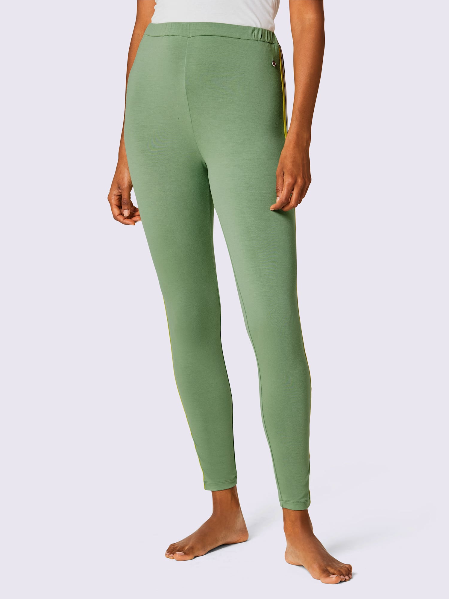Legging en modal jersey fin, couleur vert, taille 50/52, marque CREATION L PREMIUM - helline
