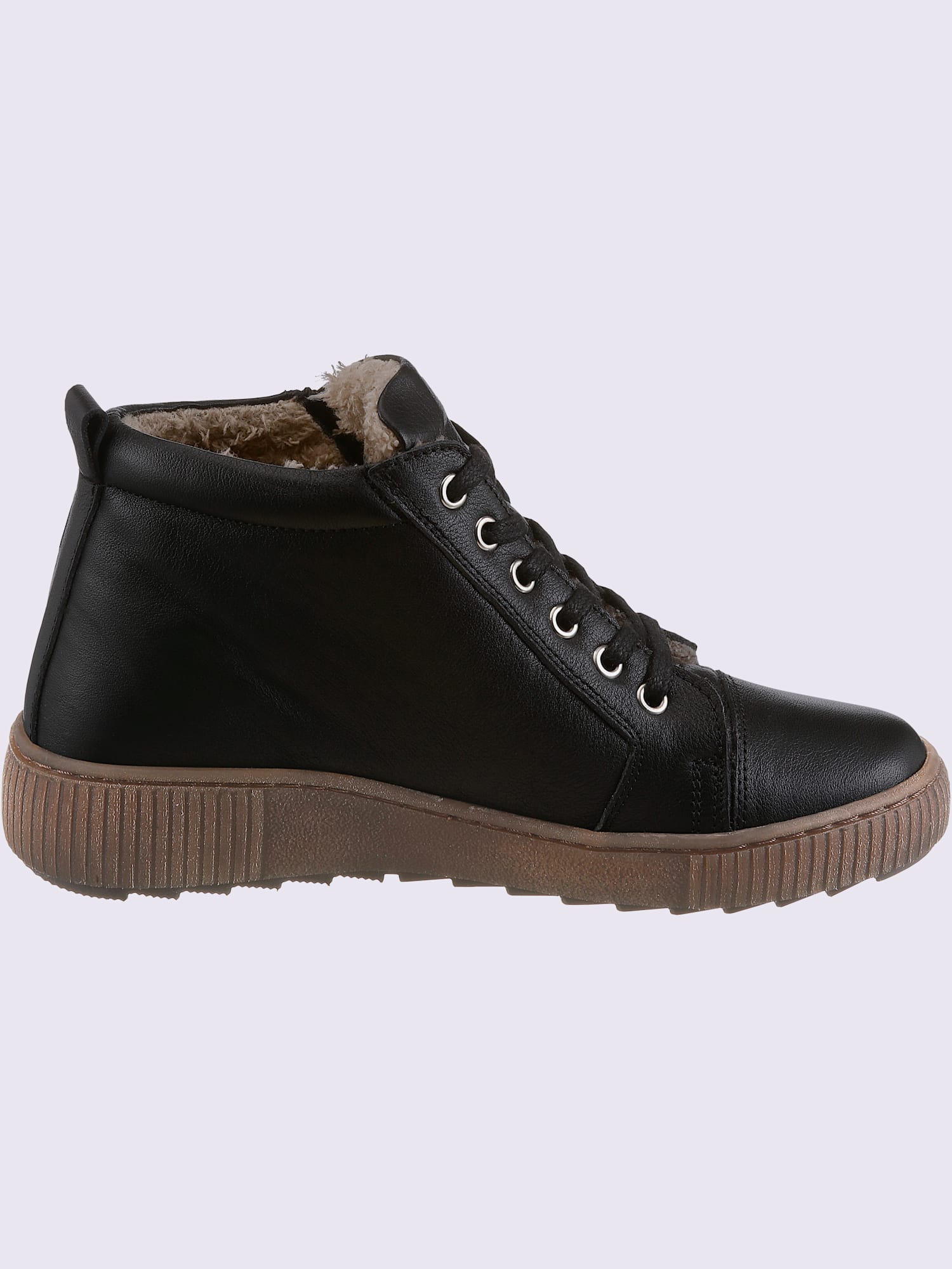 Bottines largeur g*, couleur : noir uni, taille 37, marque airsoft modern+, 100% cuir lisse - helline