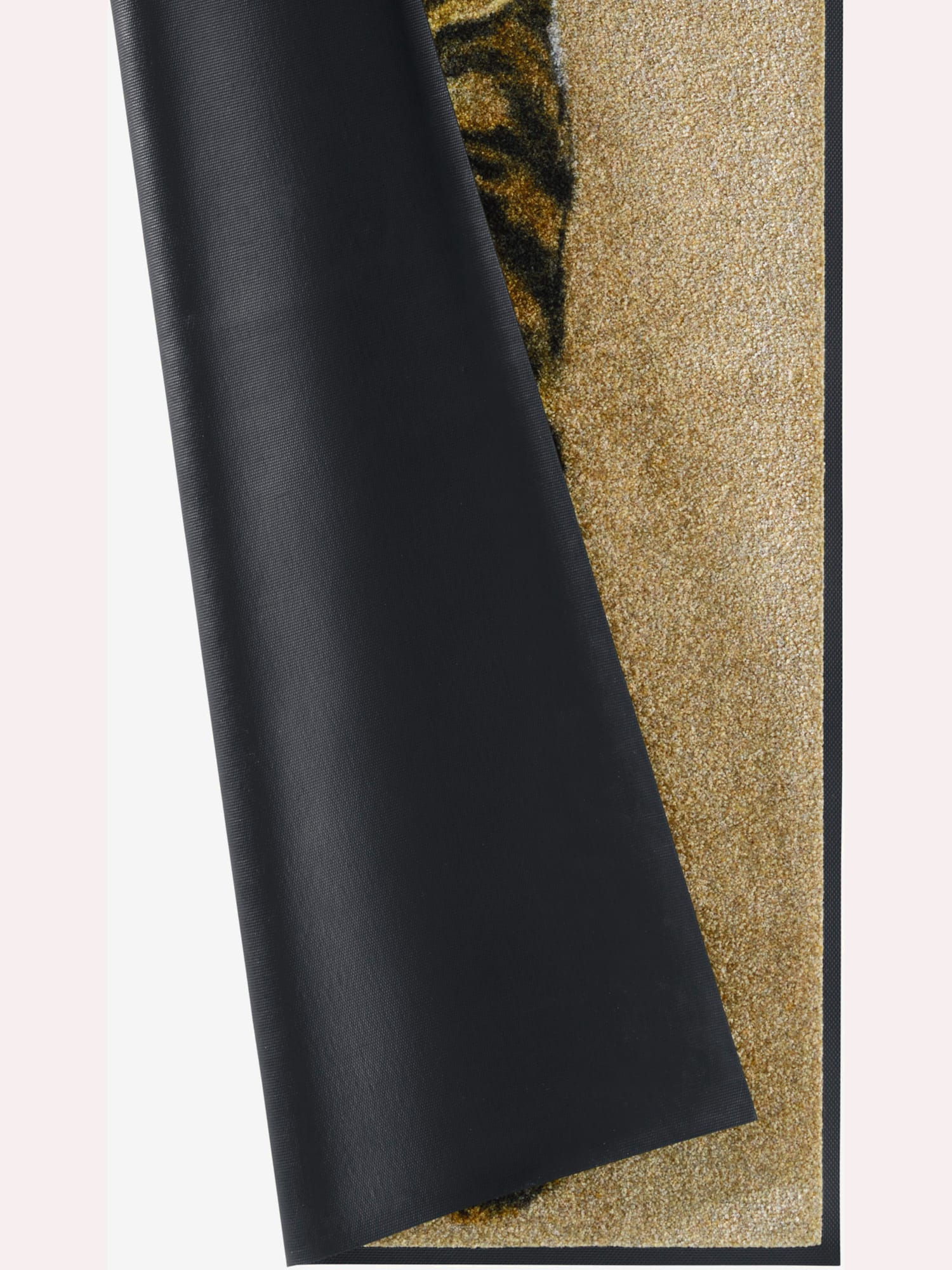 Paillasson, couleur : marron moyen uni, taille 75x120 cm, marque helline home, 100% polyamide - helline