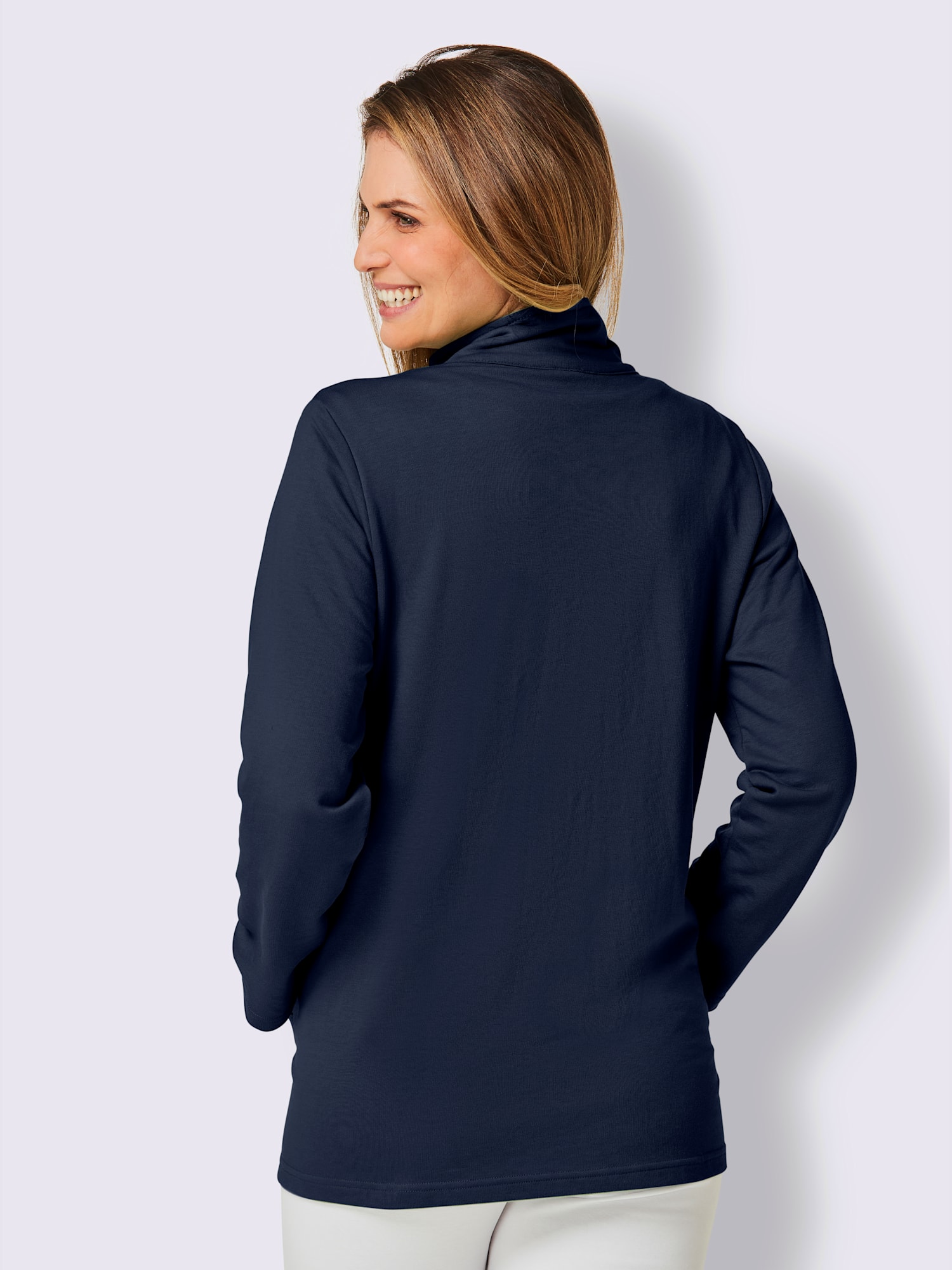 Veste matière sweat, couleur bleu, taille 38/40, marque feel good - helline