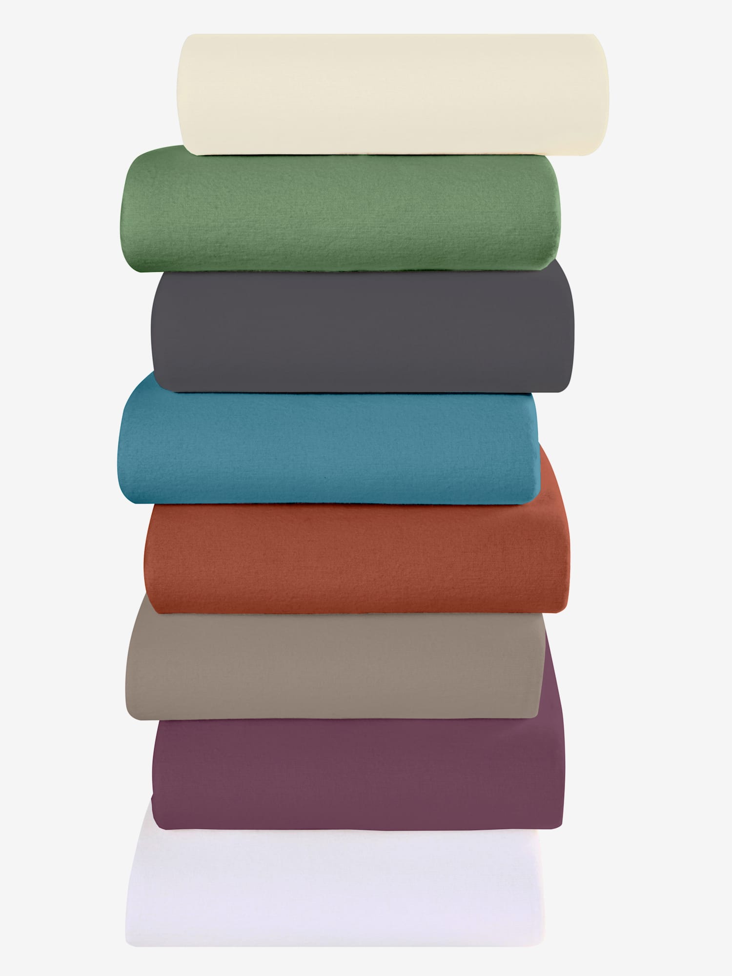 Drap-housse pour matelas hauts jusqu'à 32 cm, Flanelle fine, couleur : orange moyen uni, taille 180x200 cm, marque Dormisette, 100% coton - helline