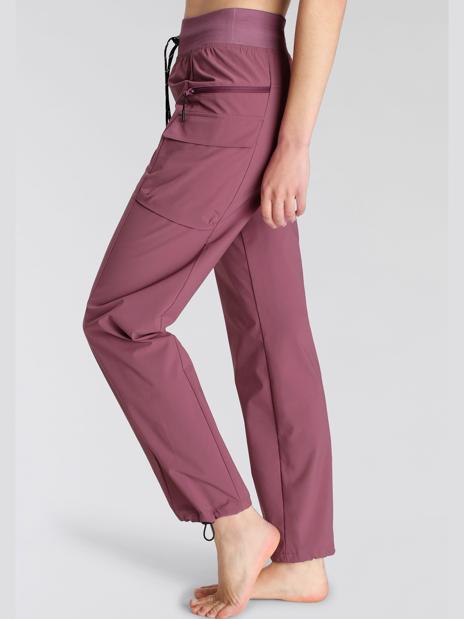 Pantalon de trekking facile à enfiler, couleur violet, taille 48, marque LASCANA ACTIVE - helline