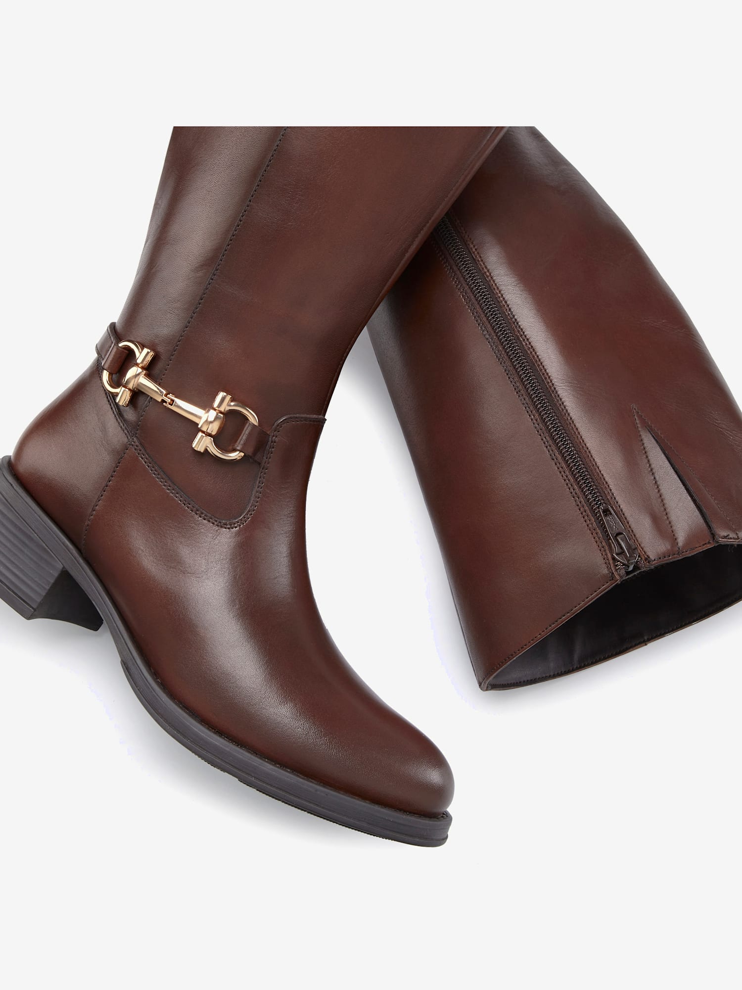 Bottes cuir de qualité, couleur marron, taille 38, marque LASCANA - helline