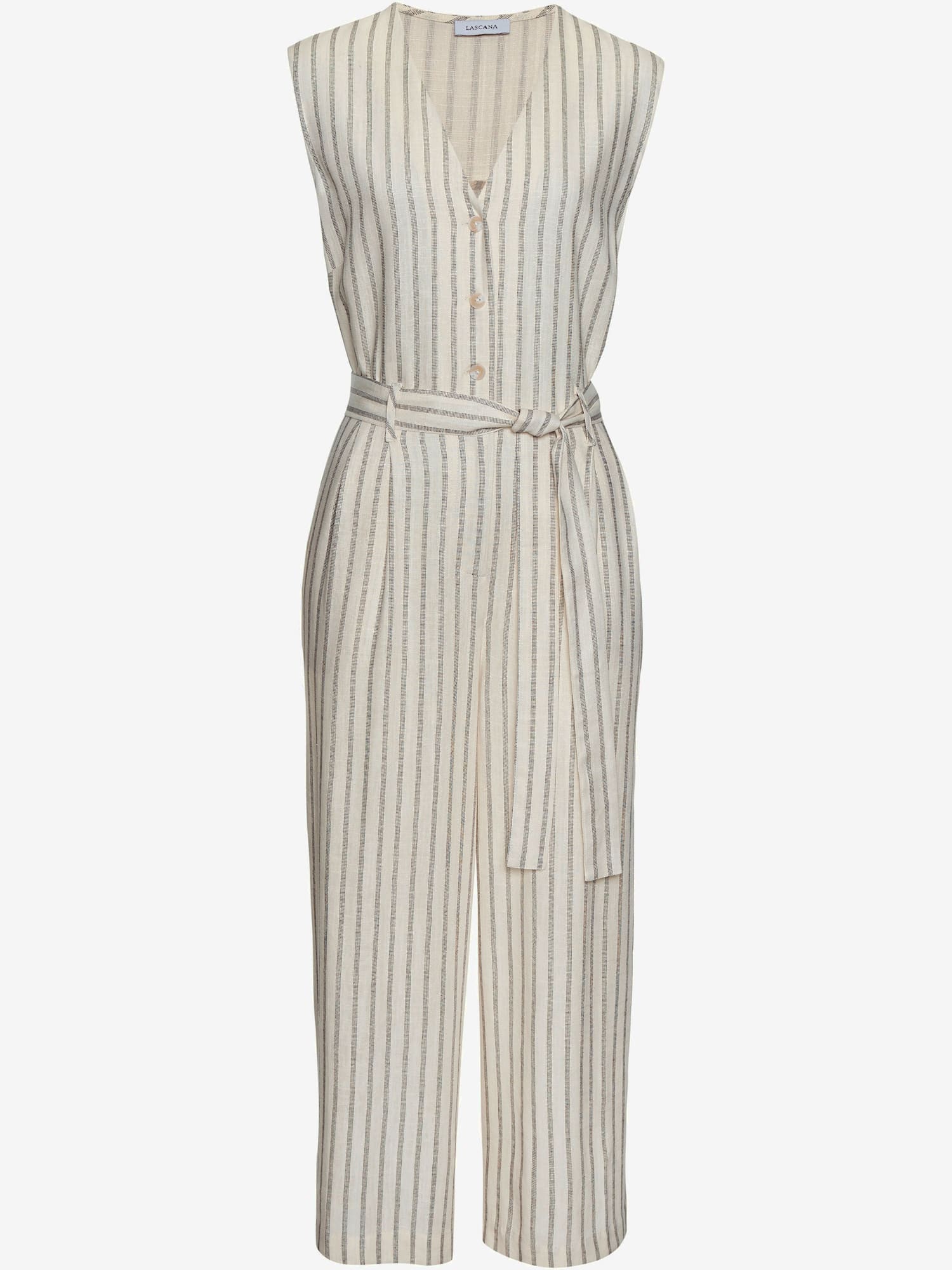 Combinaison courte patte de boutonnage devant, couleur couleur ivoire, taille 40, marque LASCANA - helline