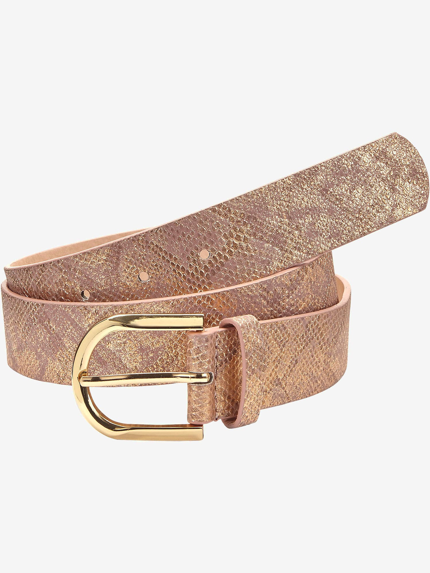 Ceinture hanches ceinture au look métallisé tendance avec motif animal en relief, couleur couleur or, taille 100, marque LASCANA - helline