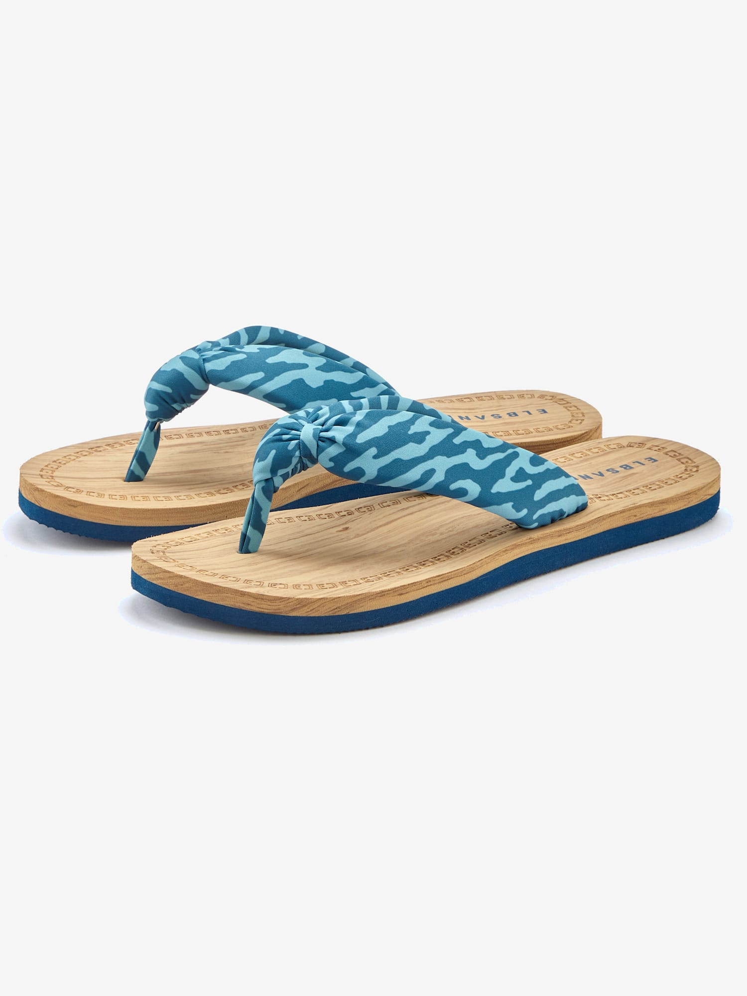 Tongs avec semelle imperméable, couleur bleu, taille 40, marque Elbsand - helline