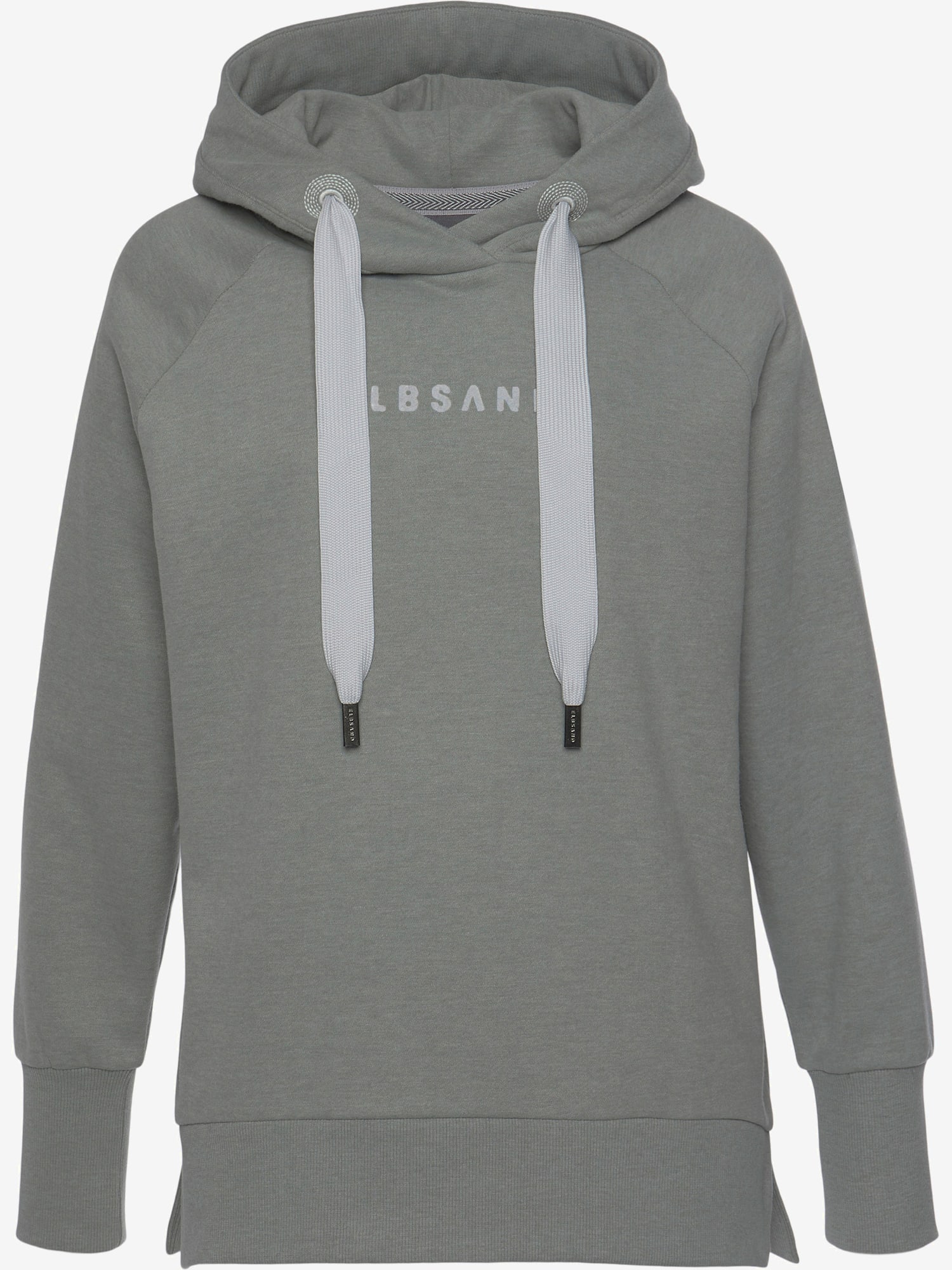Sweatshirt à capuche grande capuche doublée, couleur vert, taille L (42), marque Elbsand - helline
