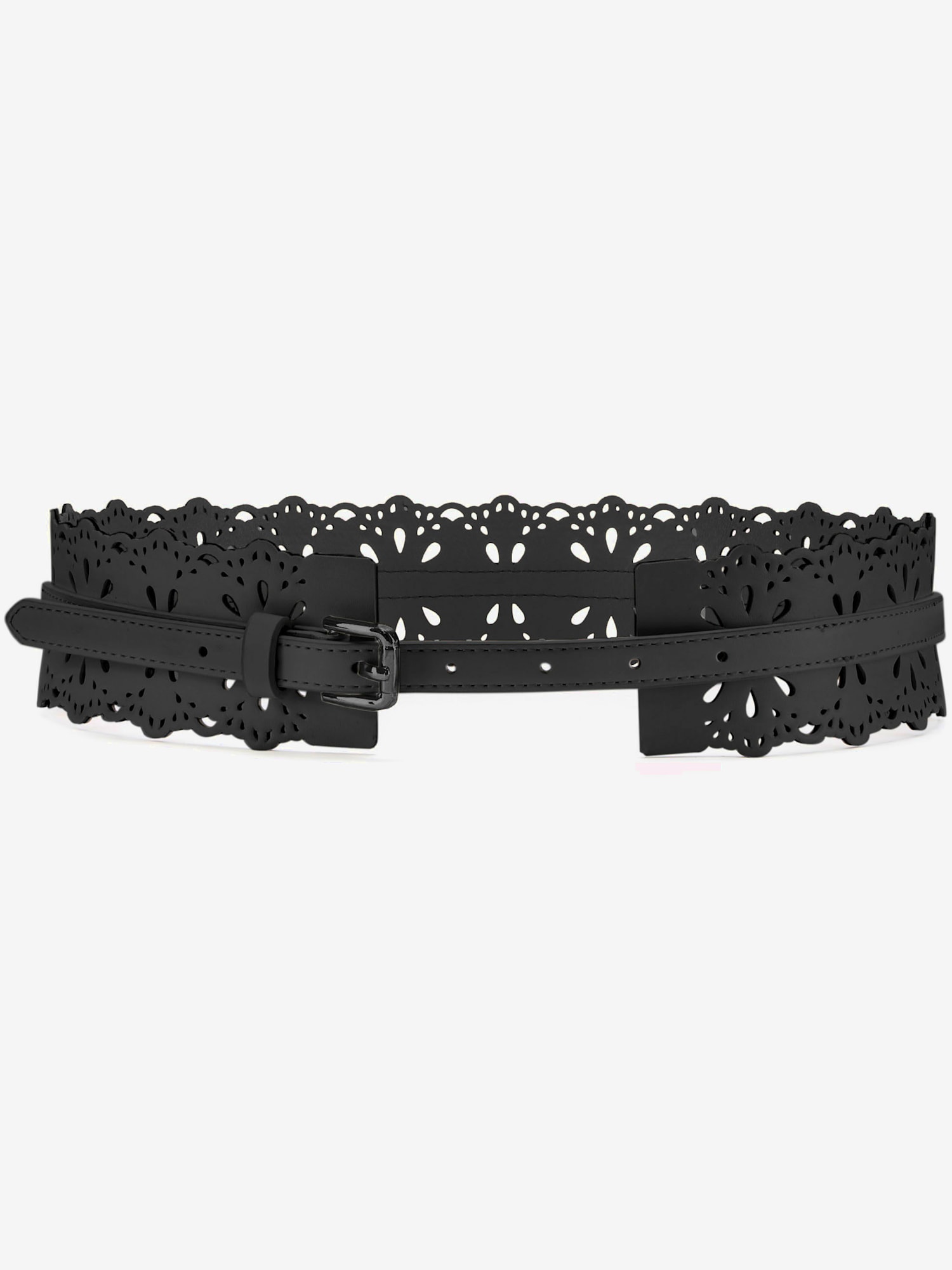 Ceinture avec découpes modernes, couleur noir, taille 75, marque LASCANA - helline
