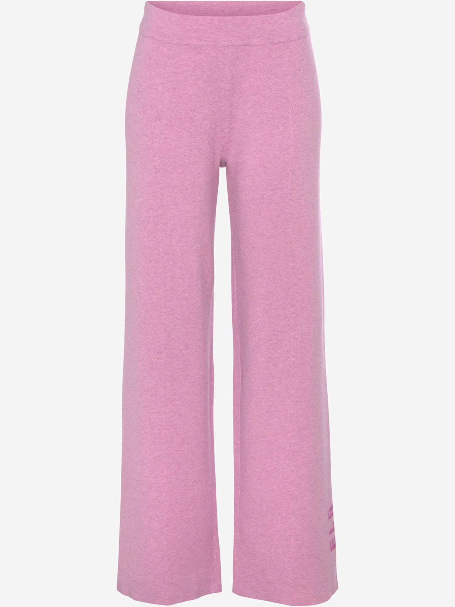 Pantalon en tricot doux et extensible, couleur rose, taille 34/36, marque Elbsand - helline