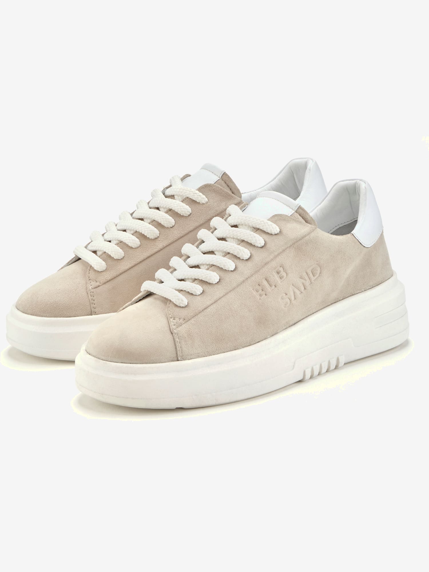 Baskets confortables avec semelle compensée tendance, couleur marron, taille 39, marque Elbsand - helline
