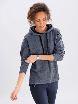 Sweatshirt à capuche avec viscose