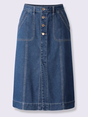 Jupe en jean pur coton