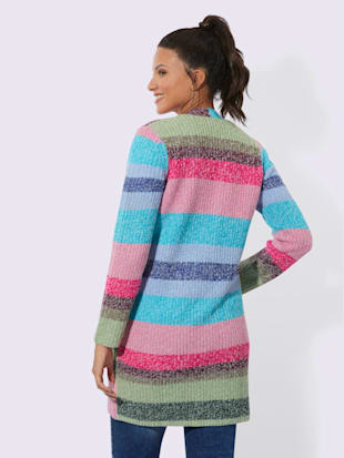 Manteau en tricot forme ouverte et longue tendance (Image 3)