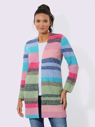 Manteau en tricot forme ouverte et longue tendance (Image 2)