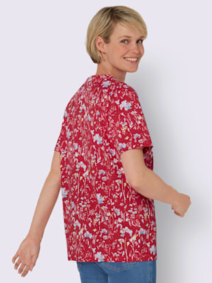 T-shirt à manches courtes encolure arrondie avec petit v