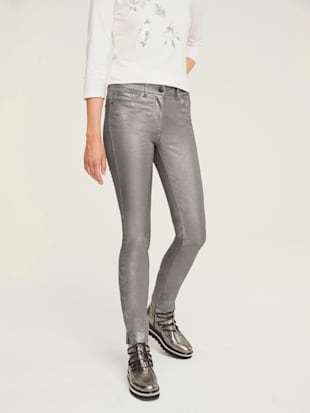 Pantalon coupe skinny tendance, coleur graphite - HELLINE