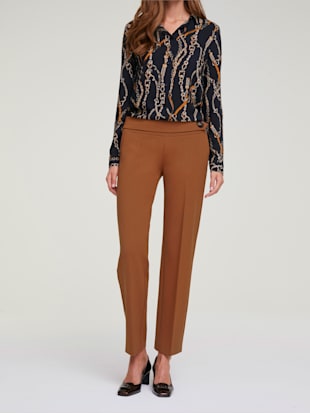 Pantalon en jersey coupe droite, coleur nougat - HELLINE