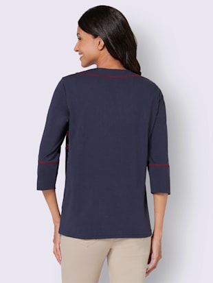 T-shirt à manches 3/4 joli aspect patchwork