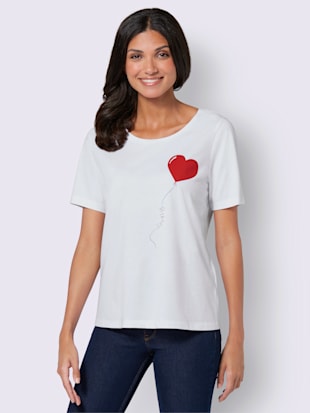 T-shirt imprimé en forme de cœur