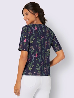 T-shirt à encolure ronde motif floral