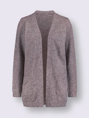 Veste longue en tricot fil chiné doux