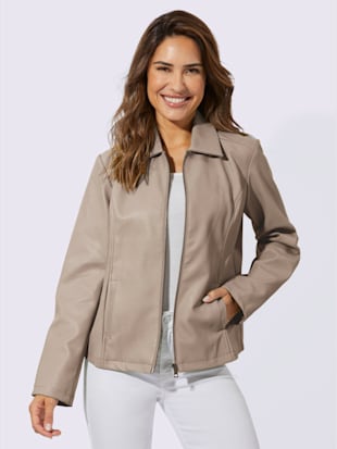 Veste en synthétique imitation cuir souple