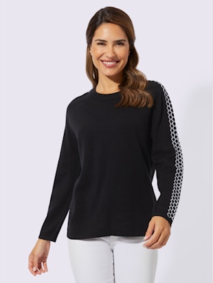 Pull à manches longues motif jacquard