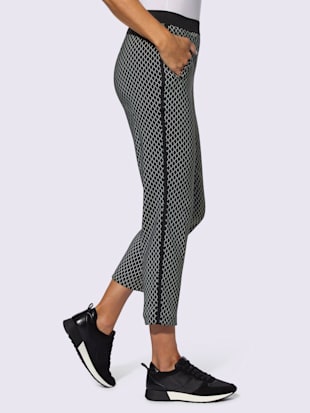 Pantalon 7/8 rayures galon tendance