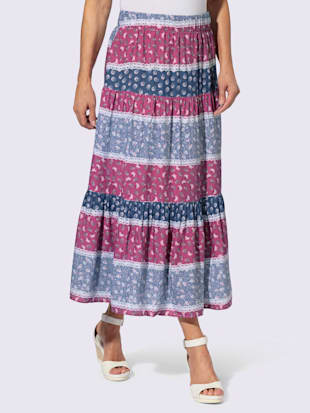 Jupe à niveaux pure viscose (Image 1)