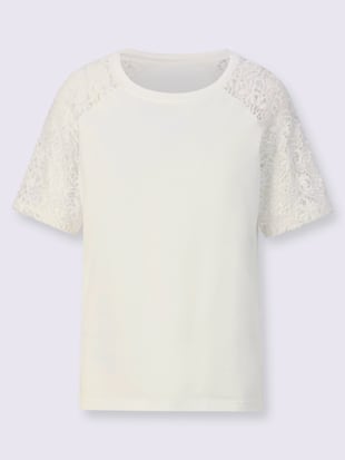 T-shirt en dentelle manches raglan courtes (Image 4)