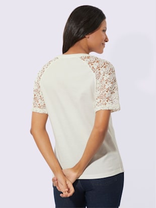 T-shirt en dentelle manches raglan courtes (Image 3)