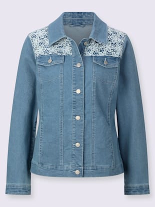 Veste en jean dentelle crochetée (Image 4)