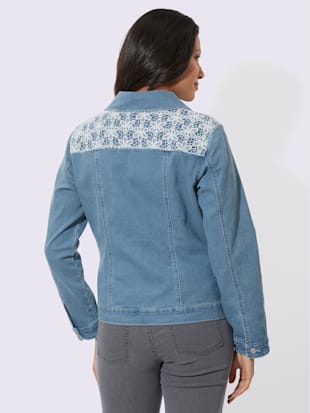 Veste en jean dentelle crochetée (Image 3)