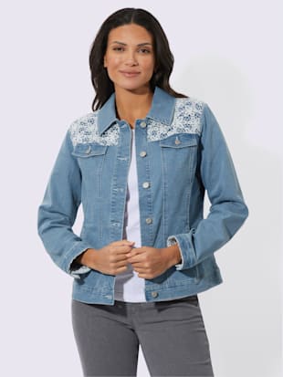 Veste en jean dentelle crochetée (Image 2)