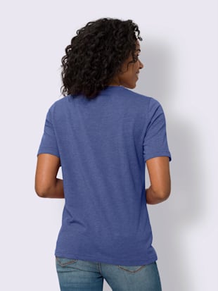 T-shirt à manches courtes nervures et boutons décoratifs devant (Image 2)